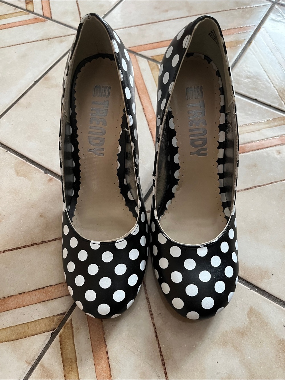 Black and White Polka Dot Pumps